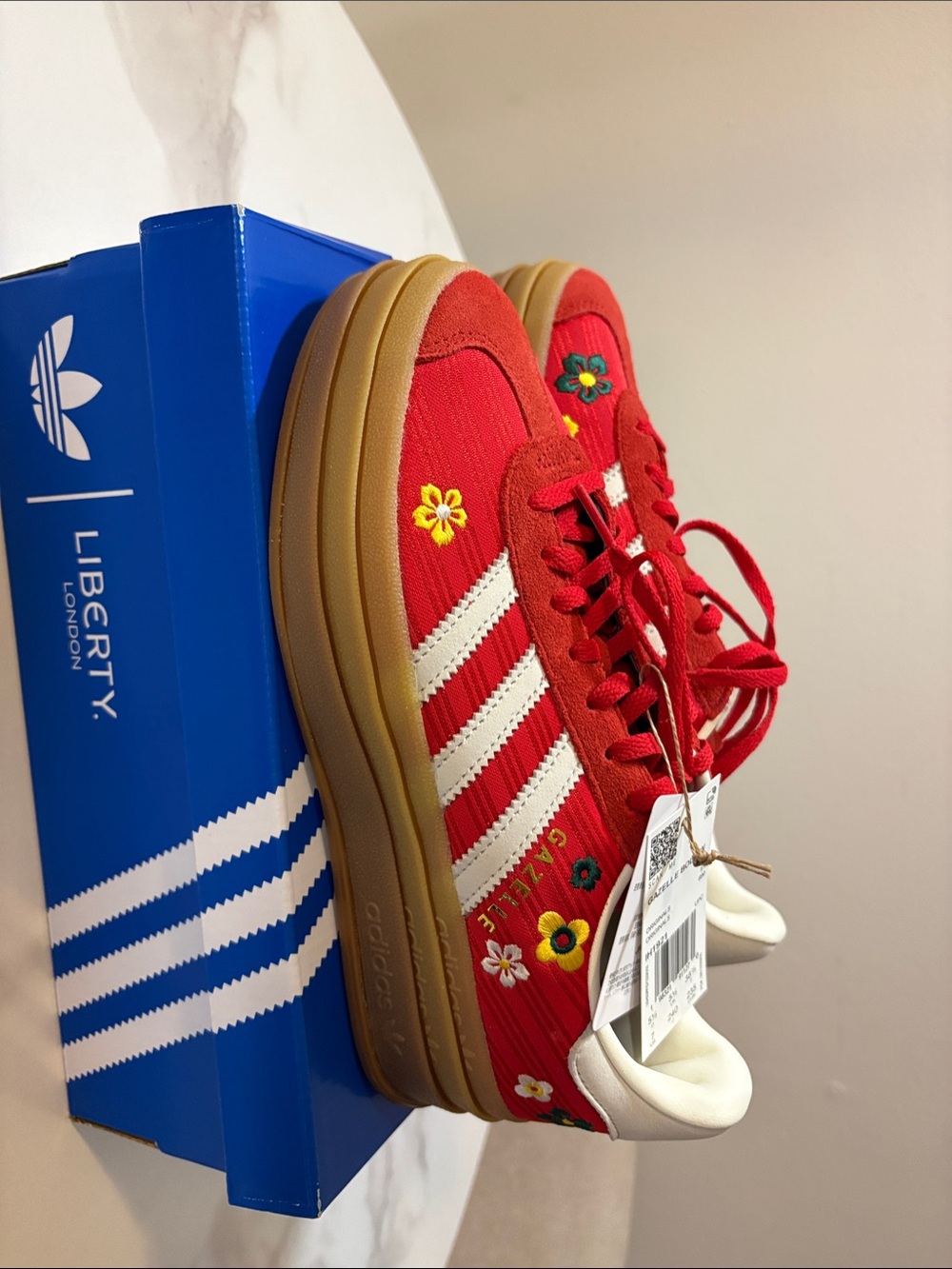 Authentic adidas  Red Floral Campus Sneakers